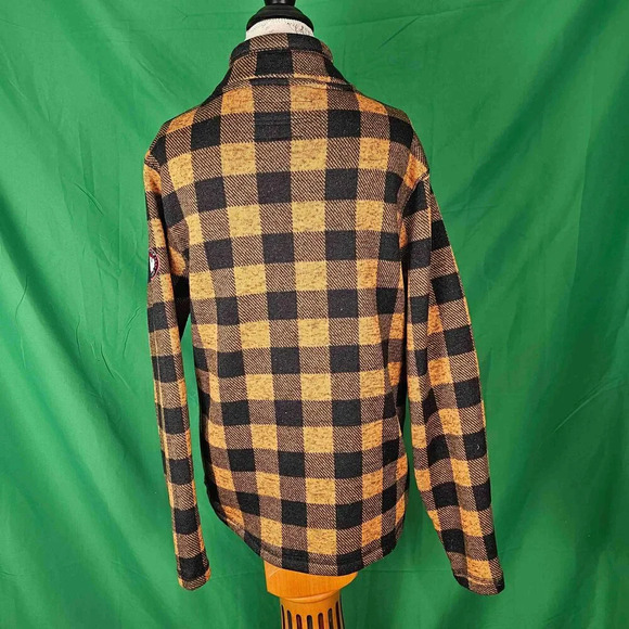 Canadian Weather Gear Mens‎ Orange Black Half Zip Pullover Sweater Large - Picture 2 of 6